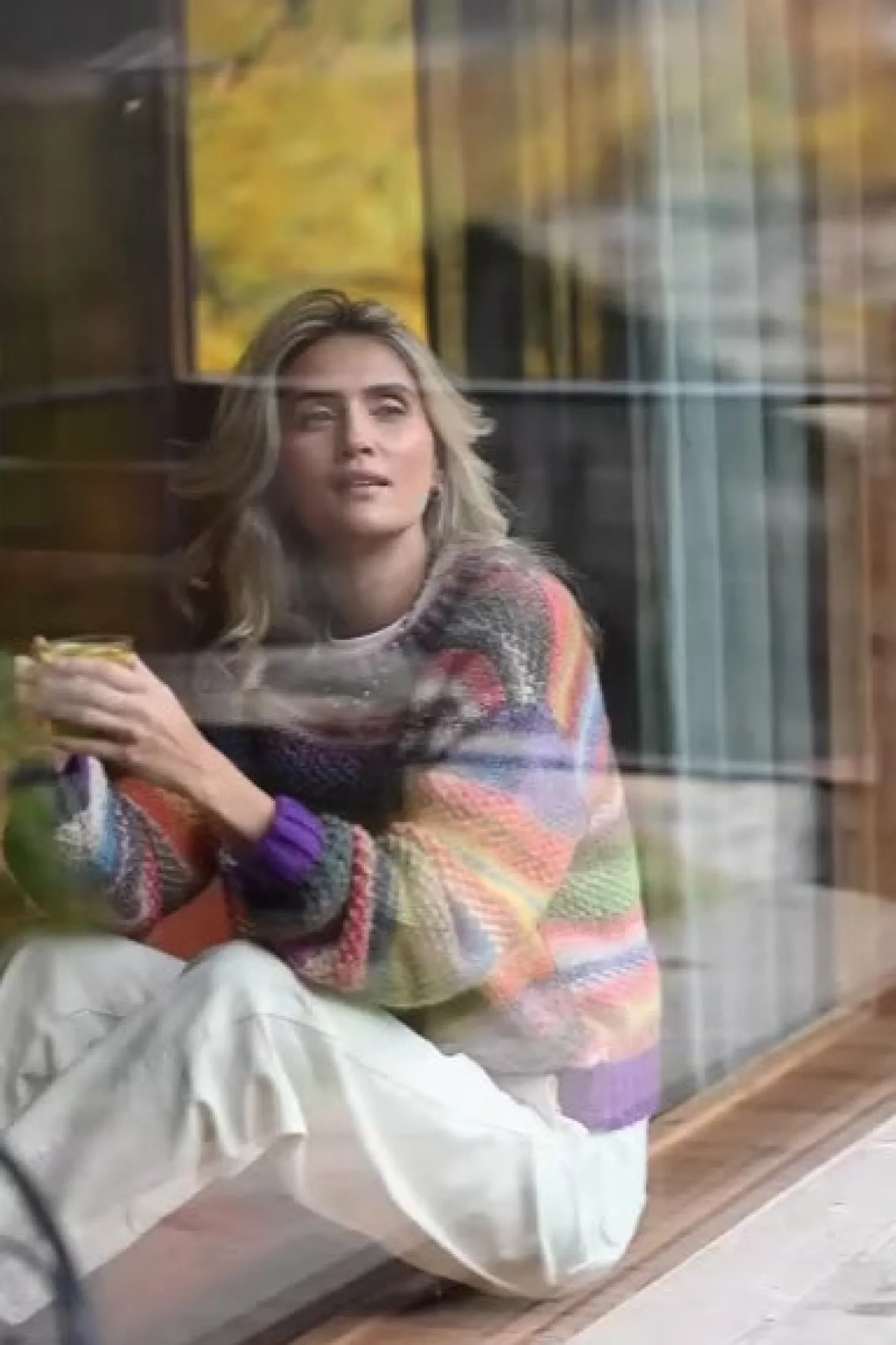 Sweter z wełną Retro Glam