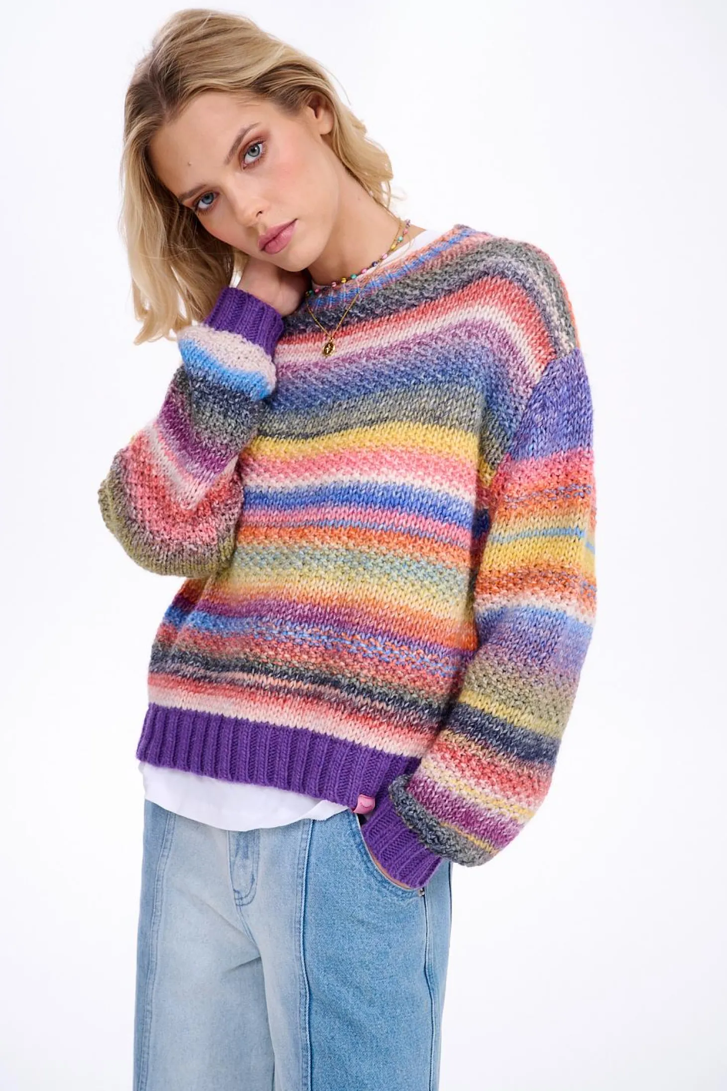 Sweter z wełną Retro Glam