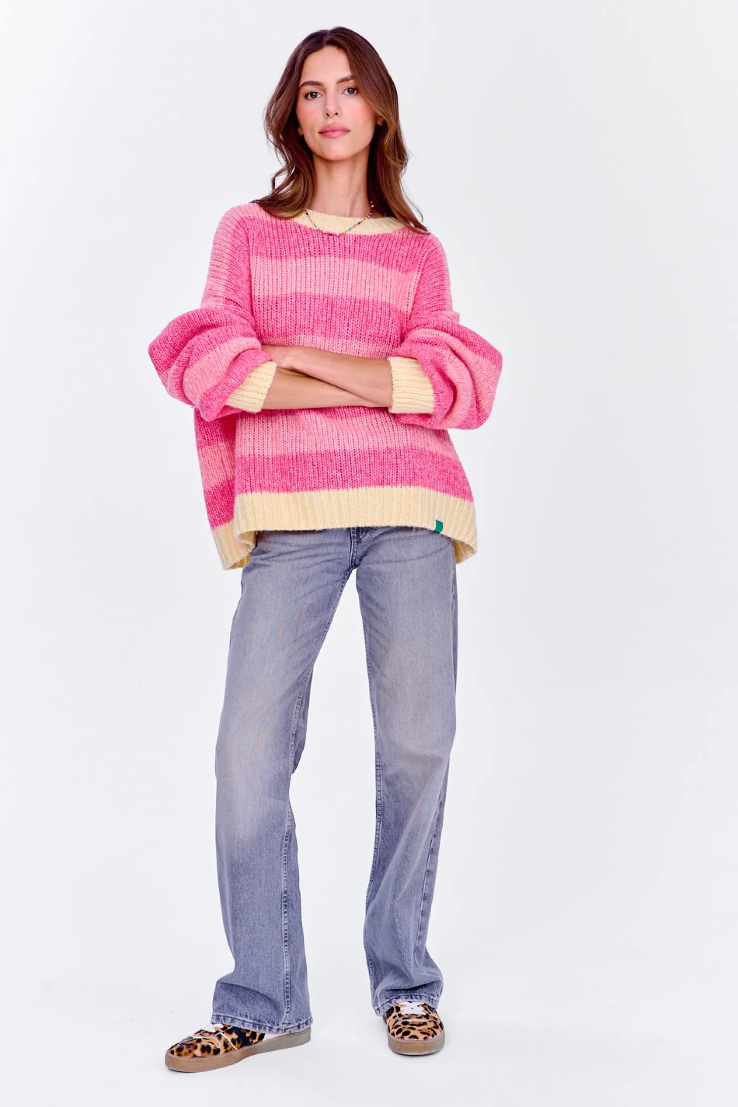 Sweter z wełną Strawberry Cream