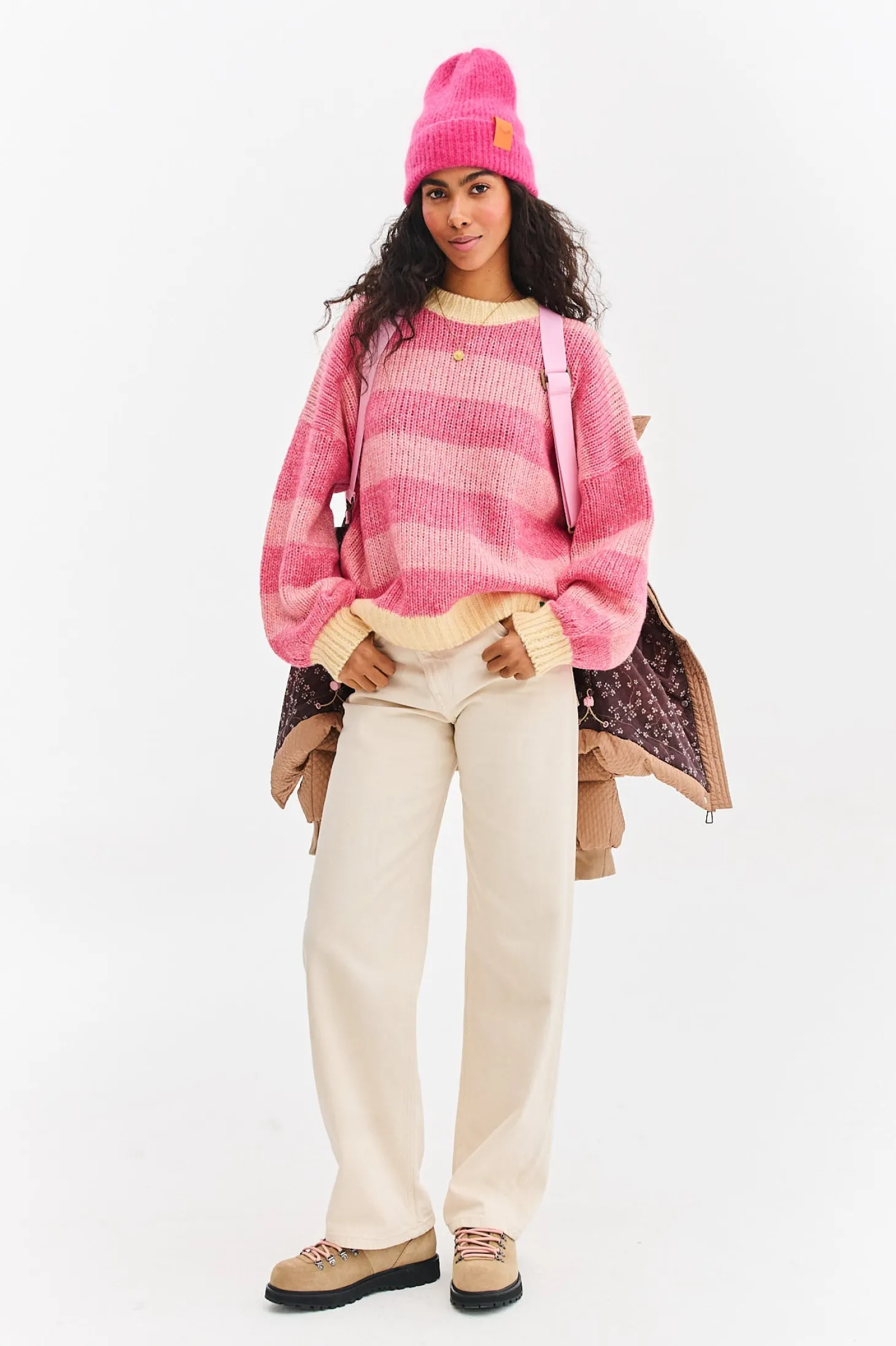 Sweter z wełną Strawberry Cream