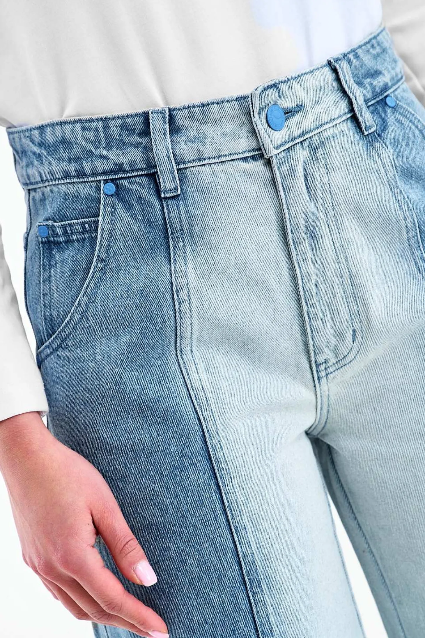 Szerokie spodnie jeansowe Secret Shine