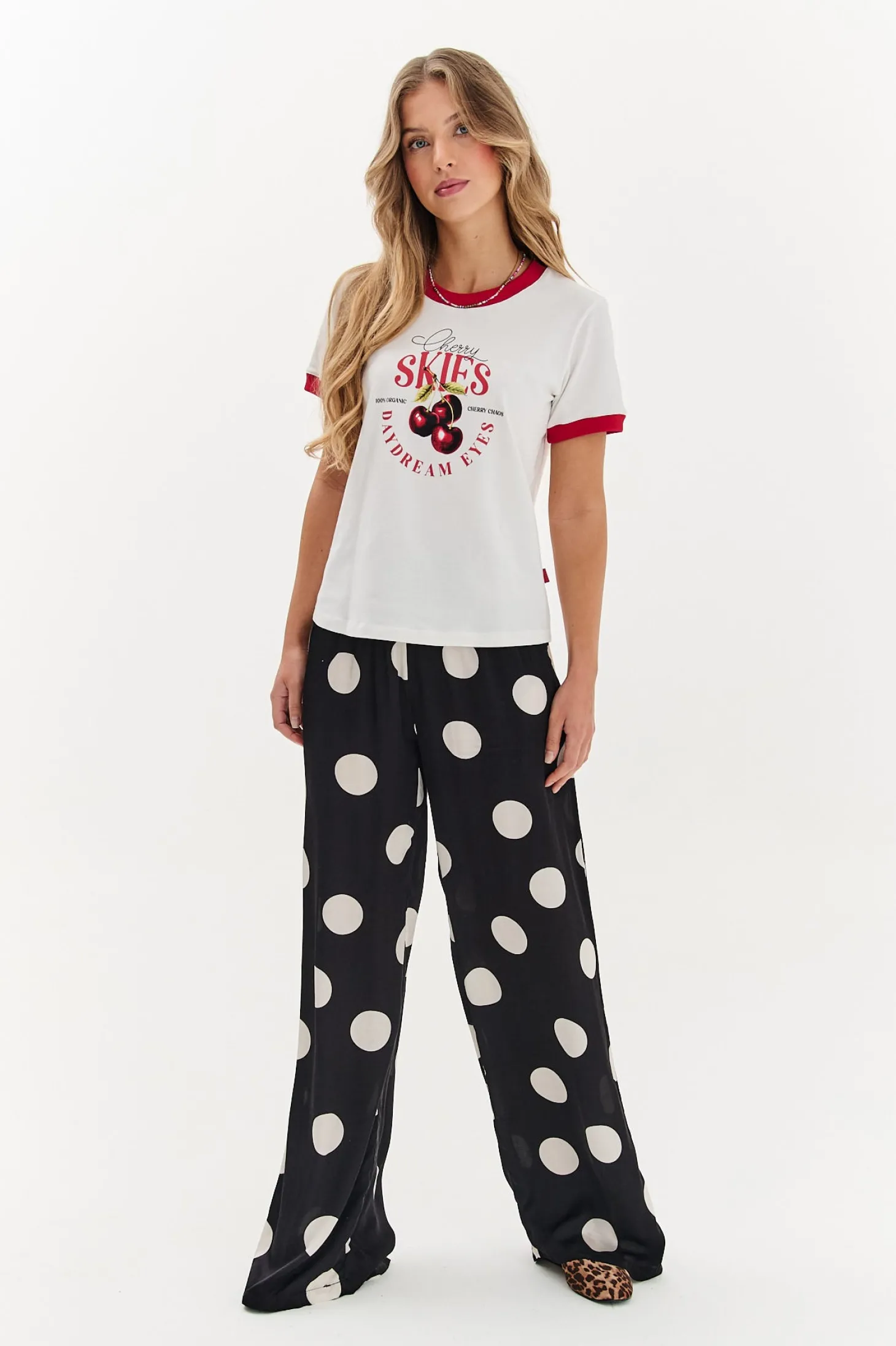 Szerokie spodnie Lucky Dots