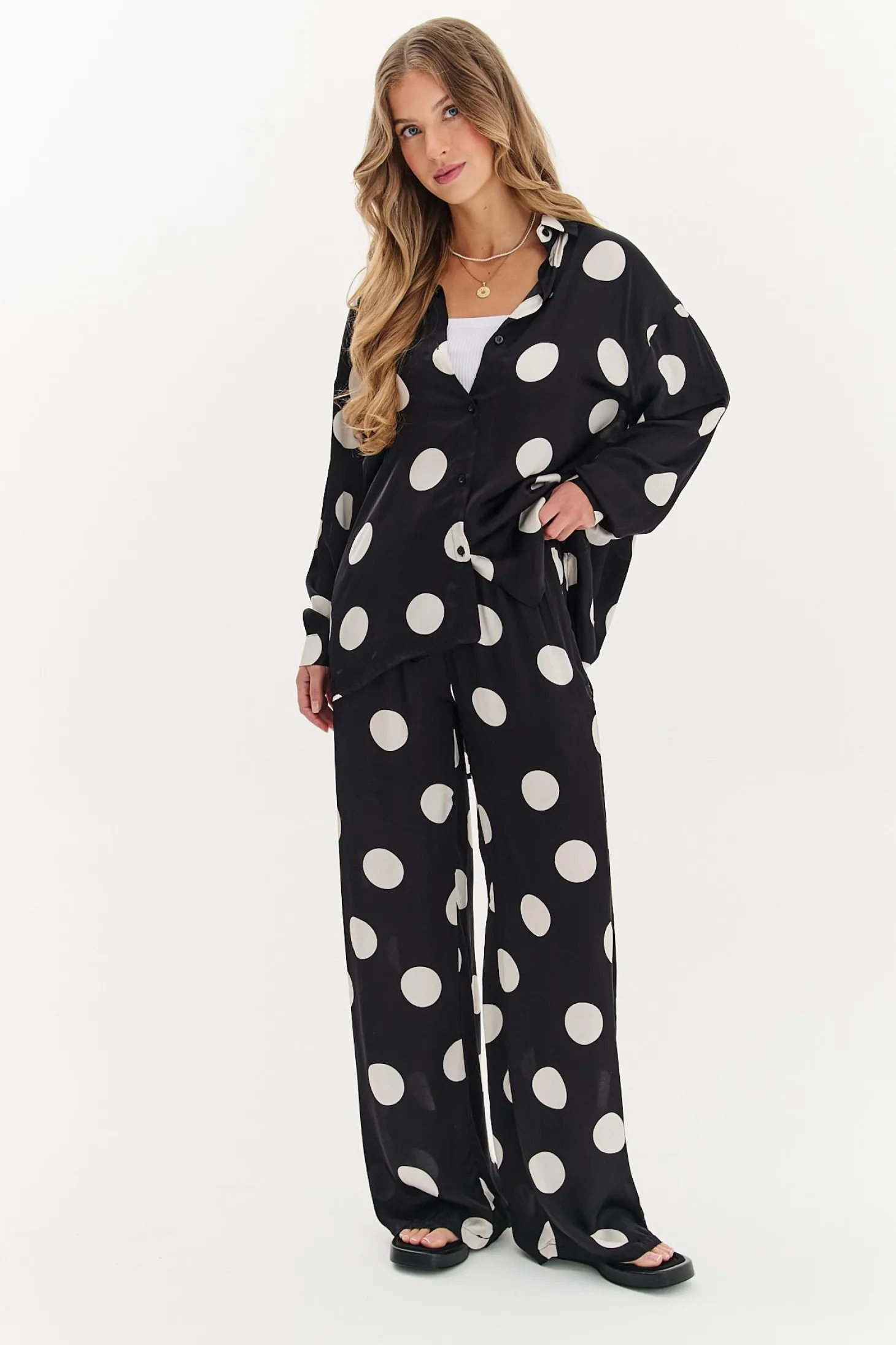 Szerokie spodnie Lucky Dots