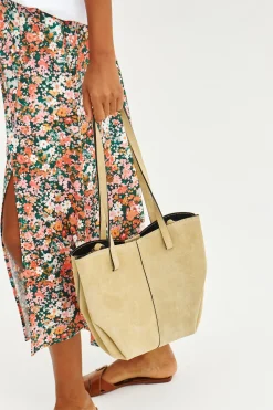 Torebka skórzana typu shopper Silky Glow