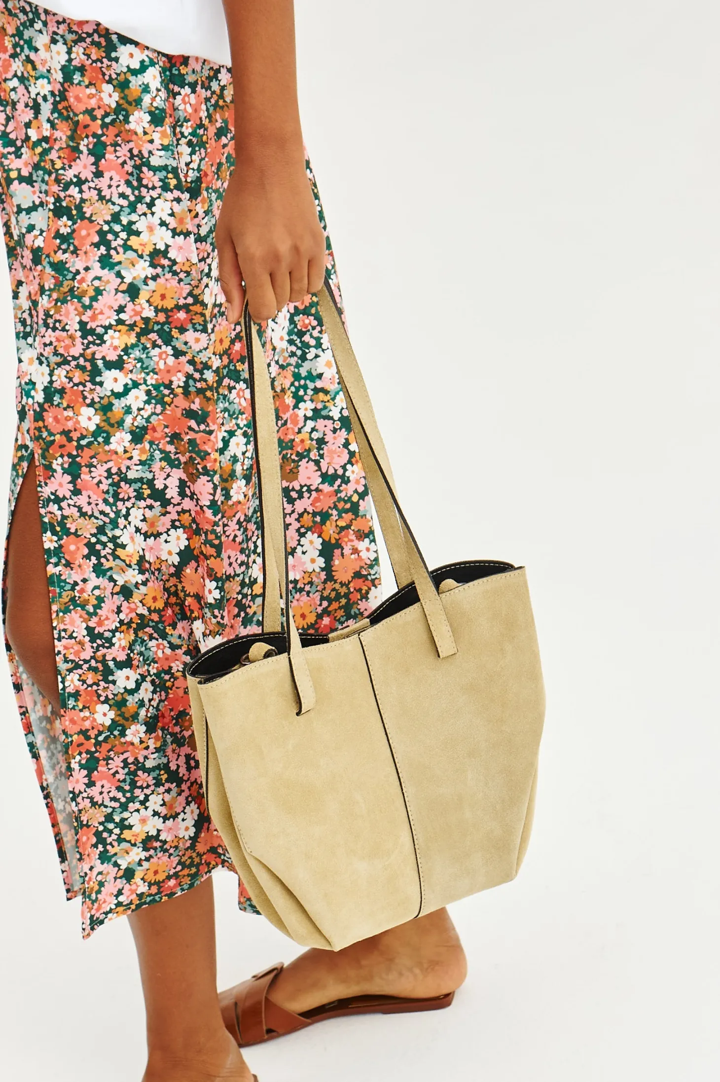 Torebka skórzana typu shopper Silky Glow