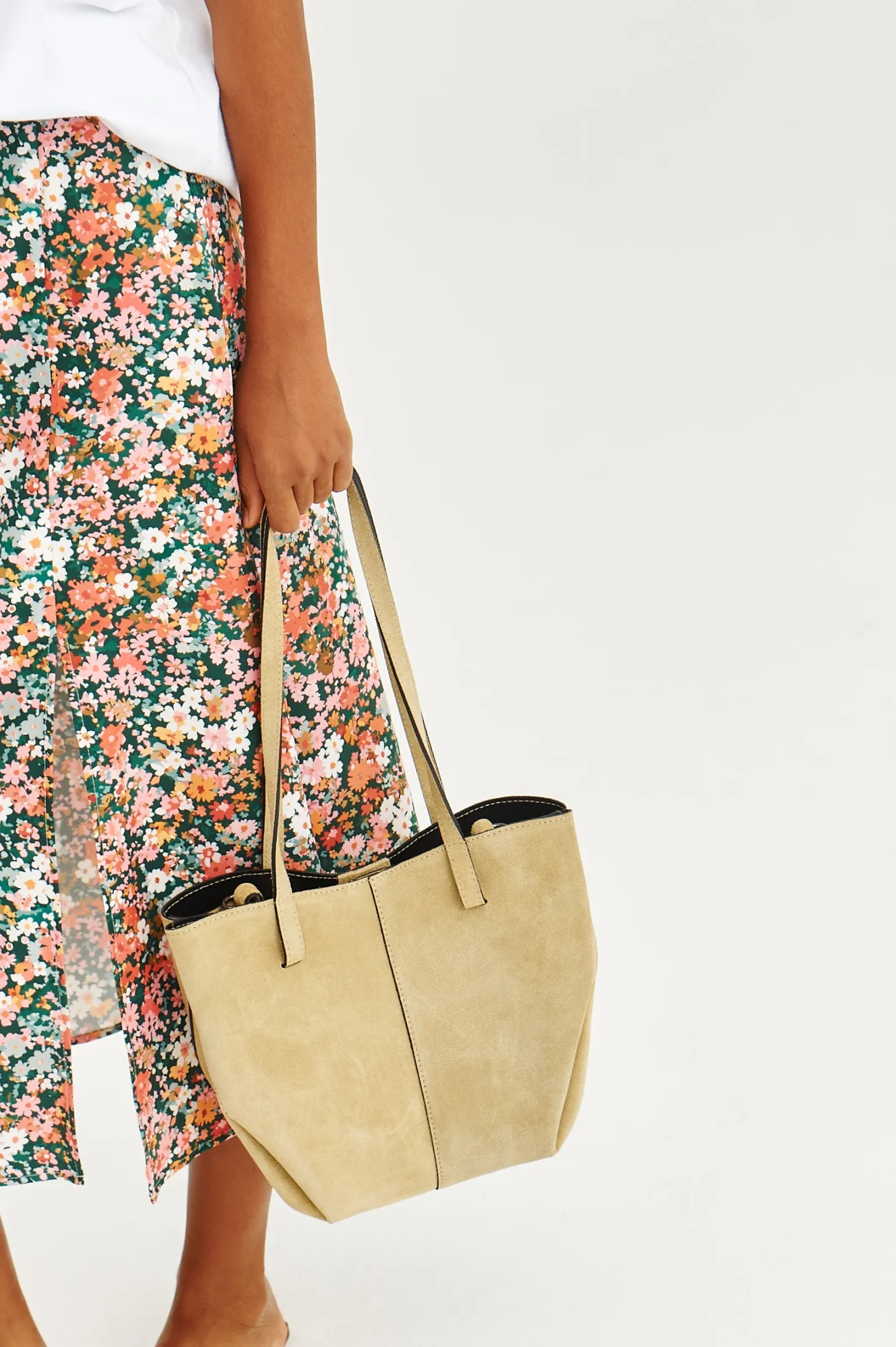 Torebka skórzana typu shopper Silky Glow
