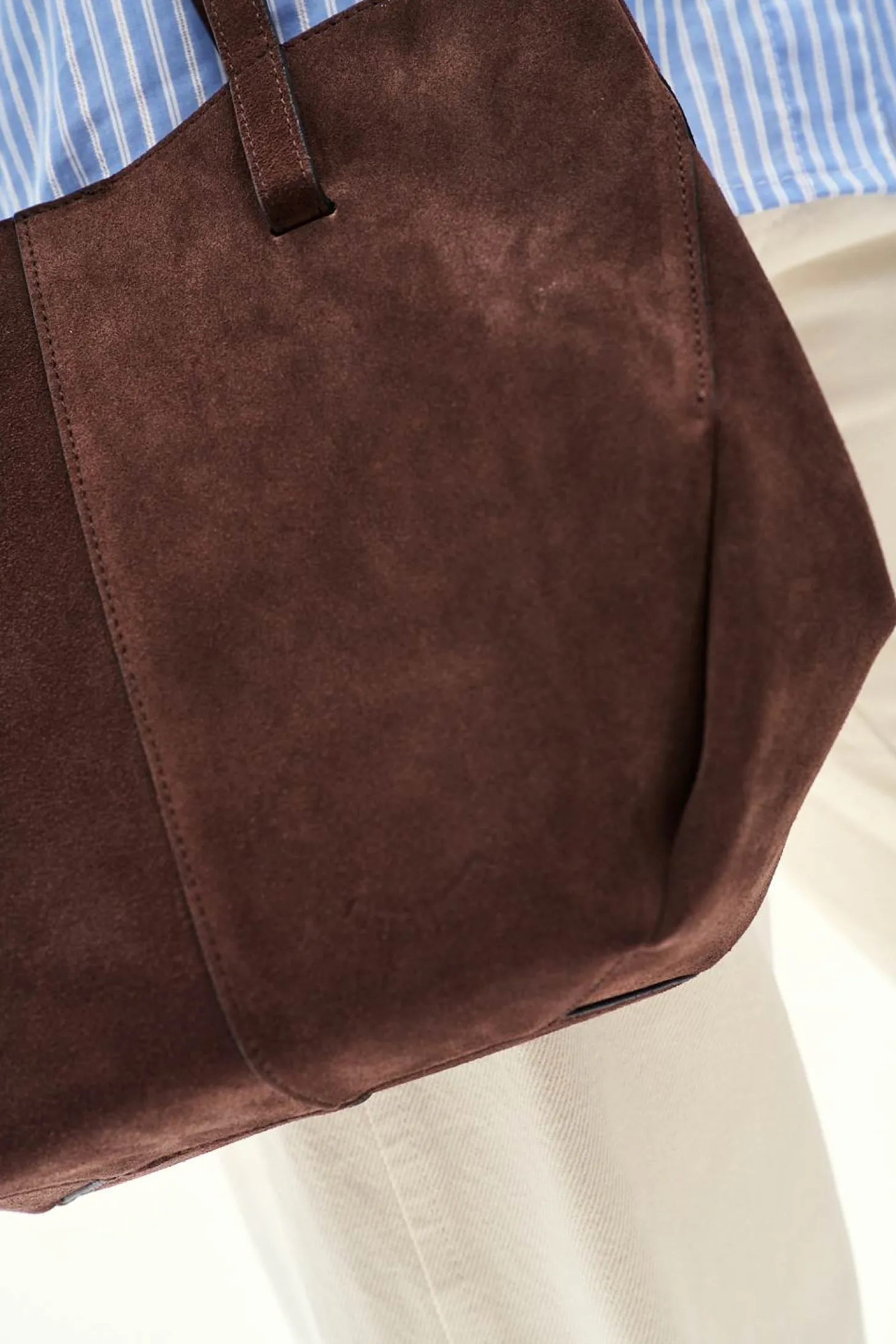 Torebka skórzana typu shopper Chocolate Glow