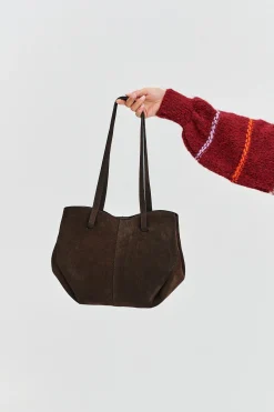 Torebka skórzana typu shopper Chocolate Glow